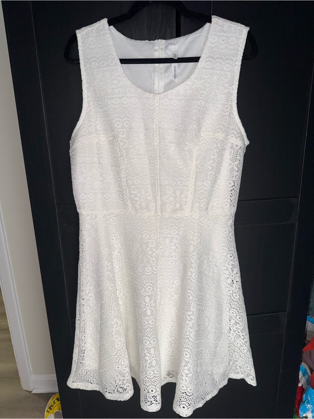 NY Collection White Lace Mini Dress